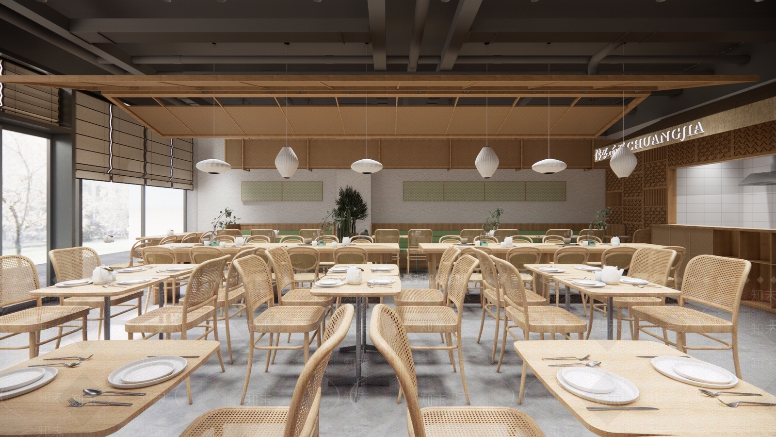 现代中餐厅SU模型下载【ID:1112551640】