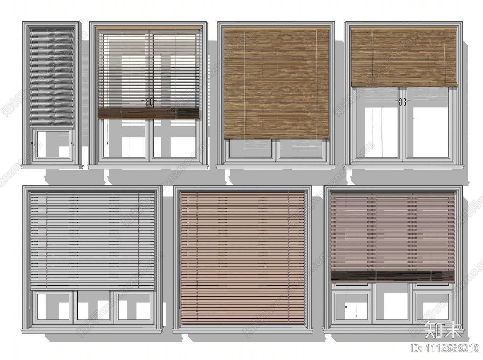 现代百叶窗SU模型下载【ID:1112688210】