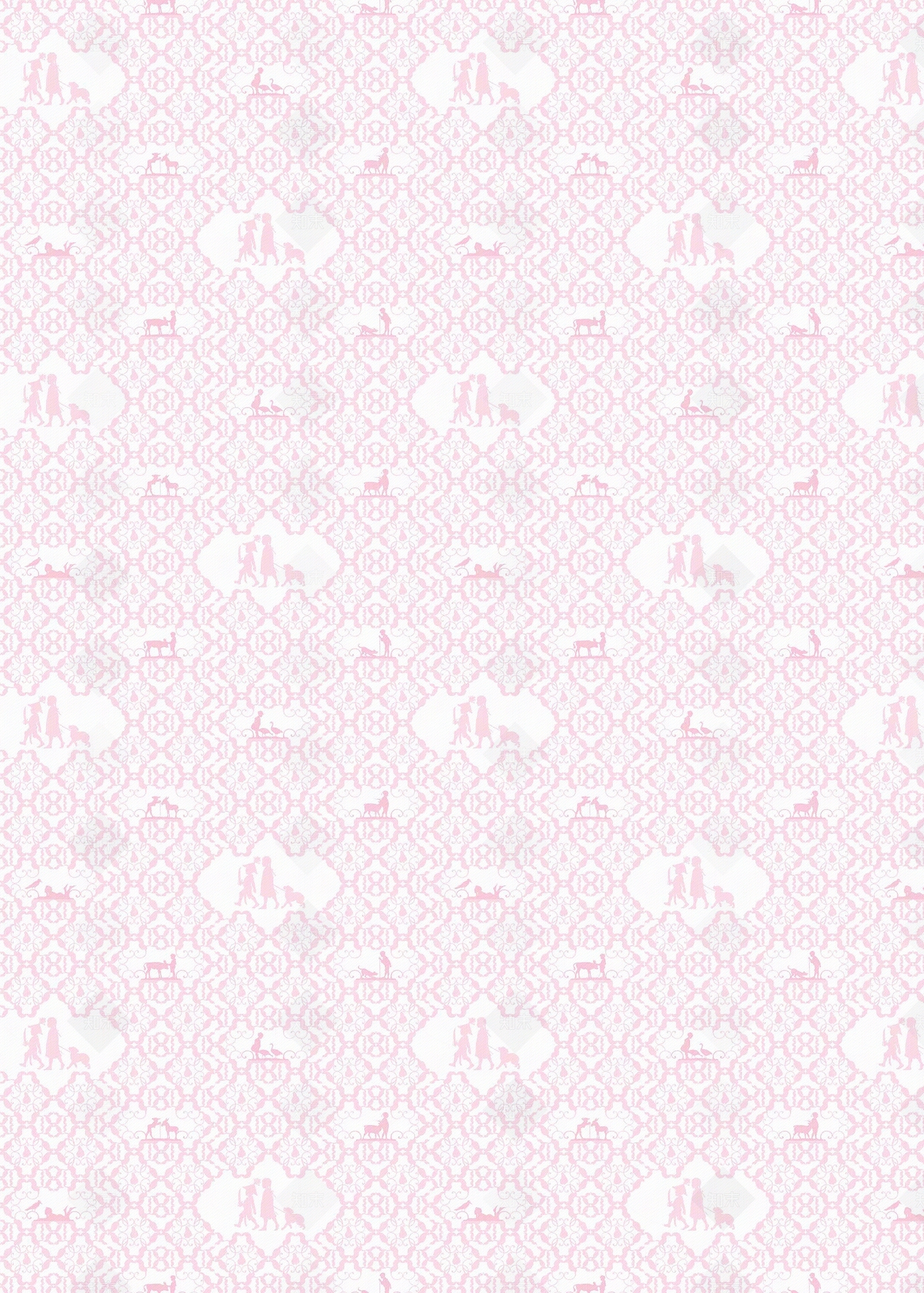 粉色欧式图案壁纸贴图下载【ID:1112556011】