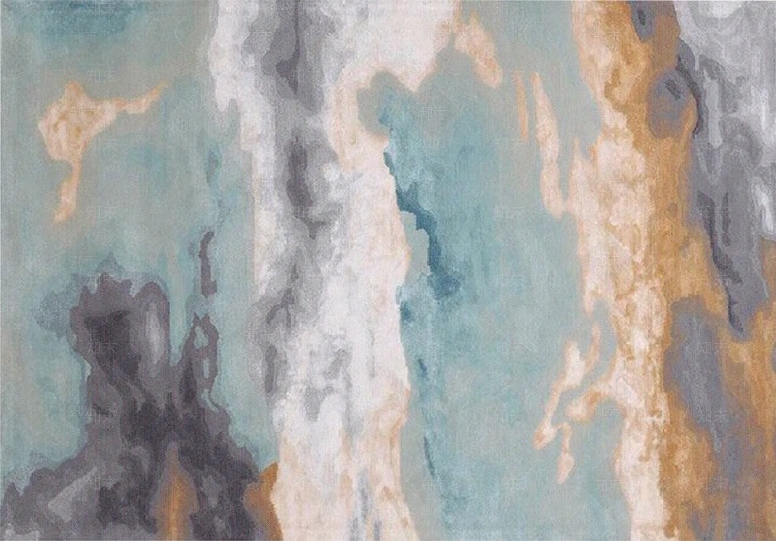 蓝色轻奢新中式地毯贴图下载【ID:1112561678】