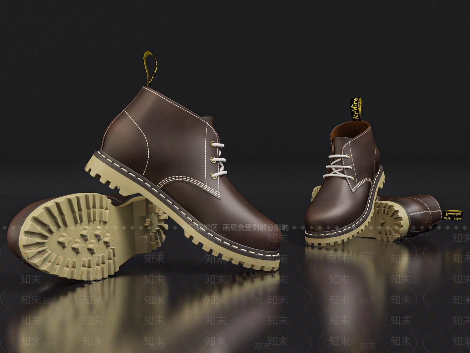 现代皮鞋3D模型下载【ID:1112562284】