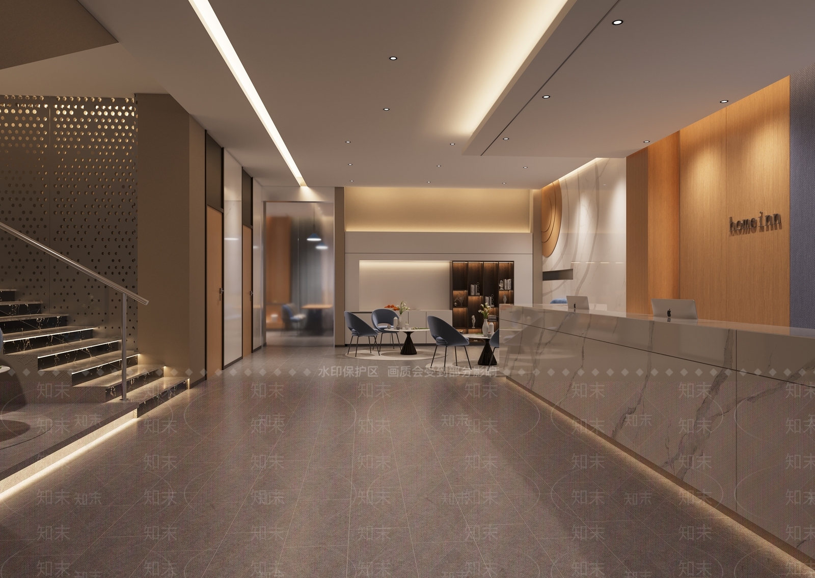 现代快捷酒店前台3D模型下载【ID:1112567318】