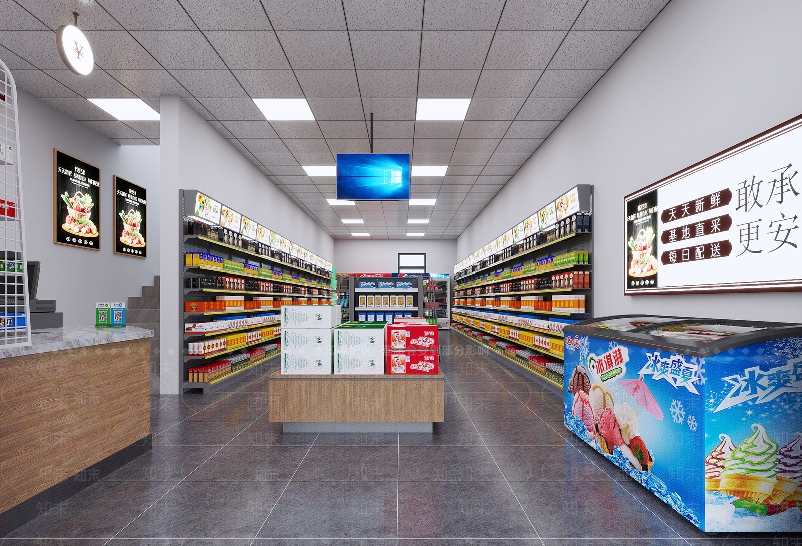 现代超市3D模型下载【ID:1112567747】