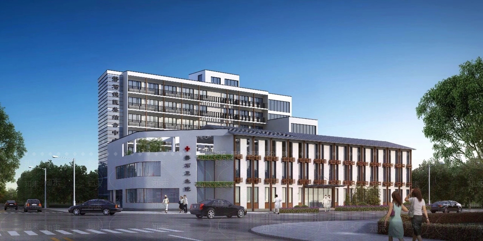 现代医疗建筑SU模型下载【ID:1112577564】