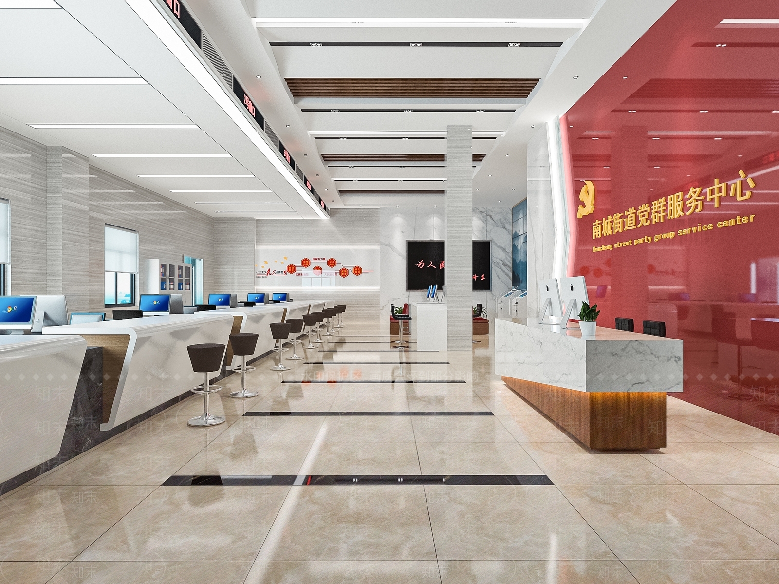 现代公共办事大厅SU模型下载【ID:1112580746】