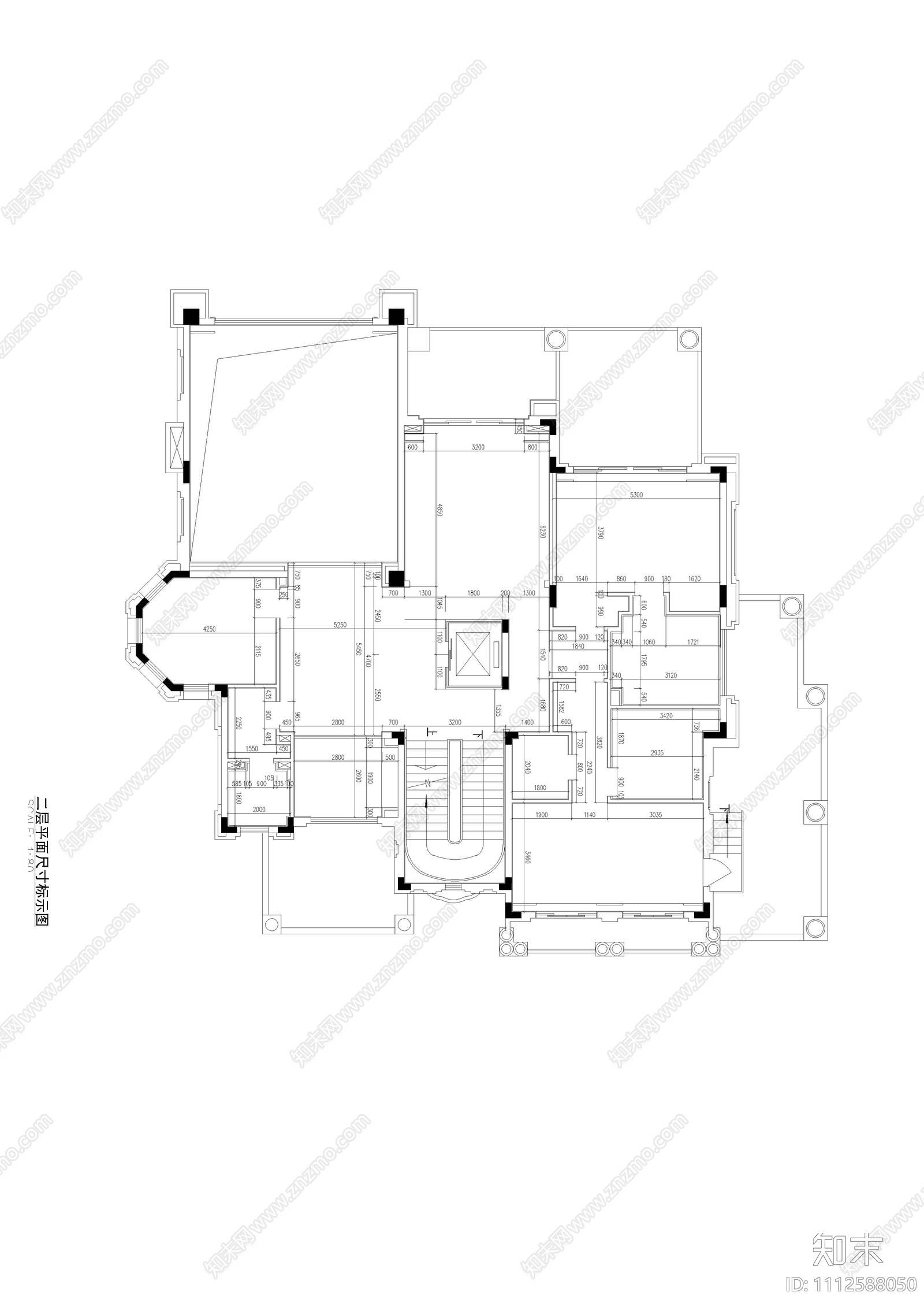 别墅家装施工图cad施工图下载【ID:1112588050】