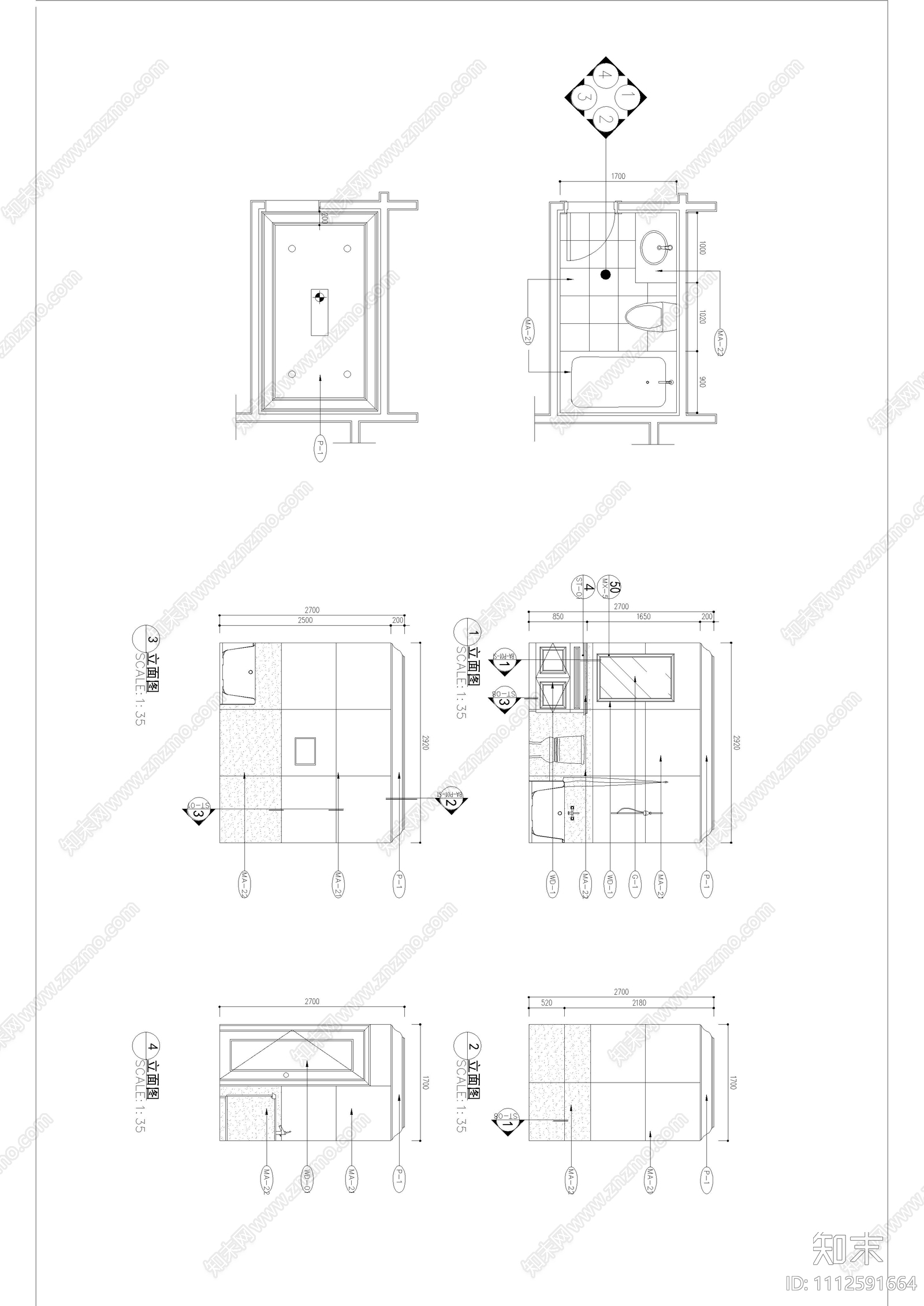 别墅家装施工图cad施工图下载【ID:1112591664】