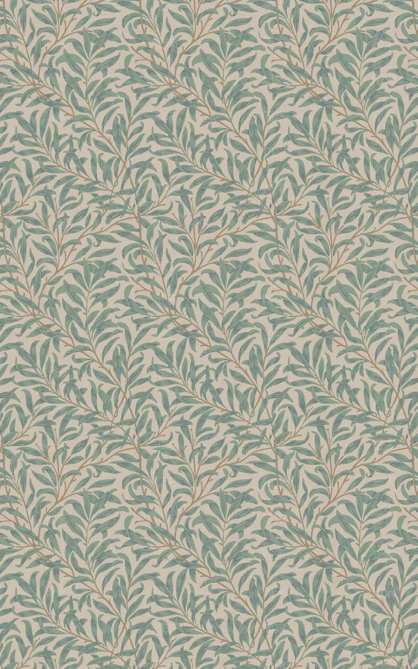 绿色树叶印花壁纸贴图下载【ID:1112591568】