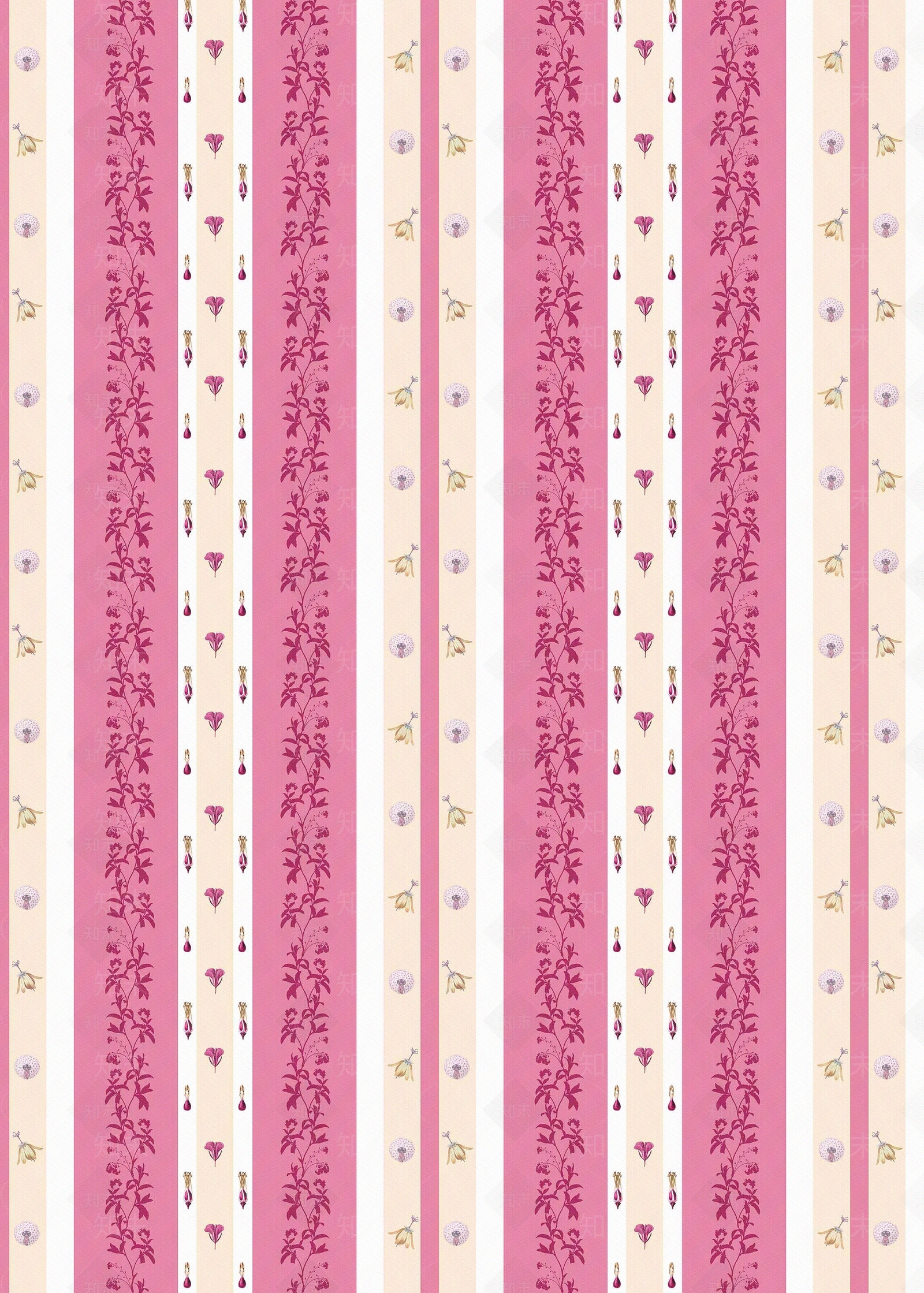 粉色条纹印花壁纸贴图下载【ID:1112591857】