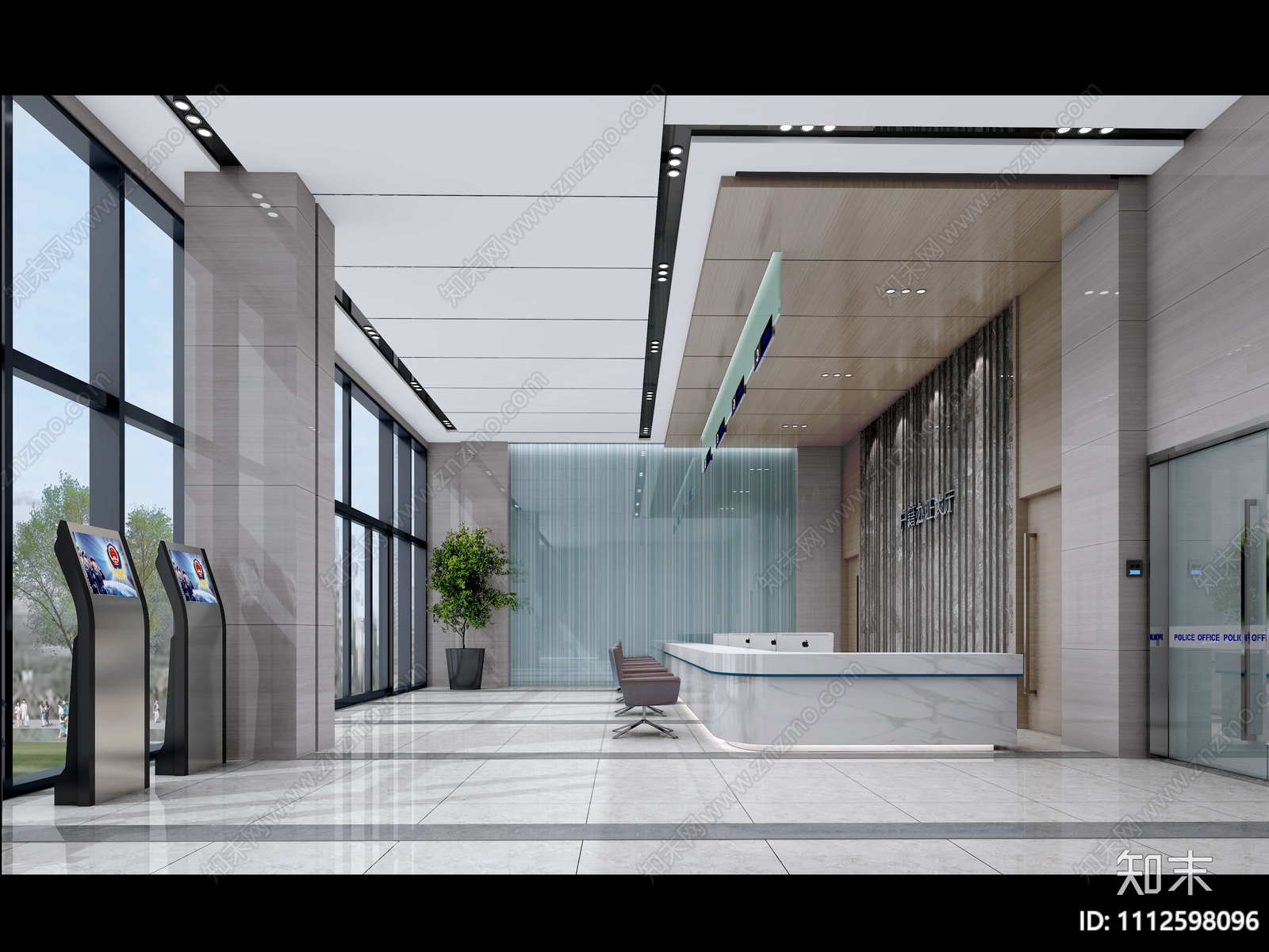 政府办公空间施工图效果图cad施工图下载【ID:1112598096】