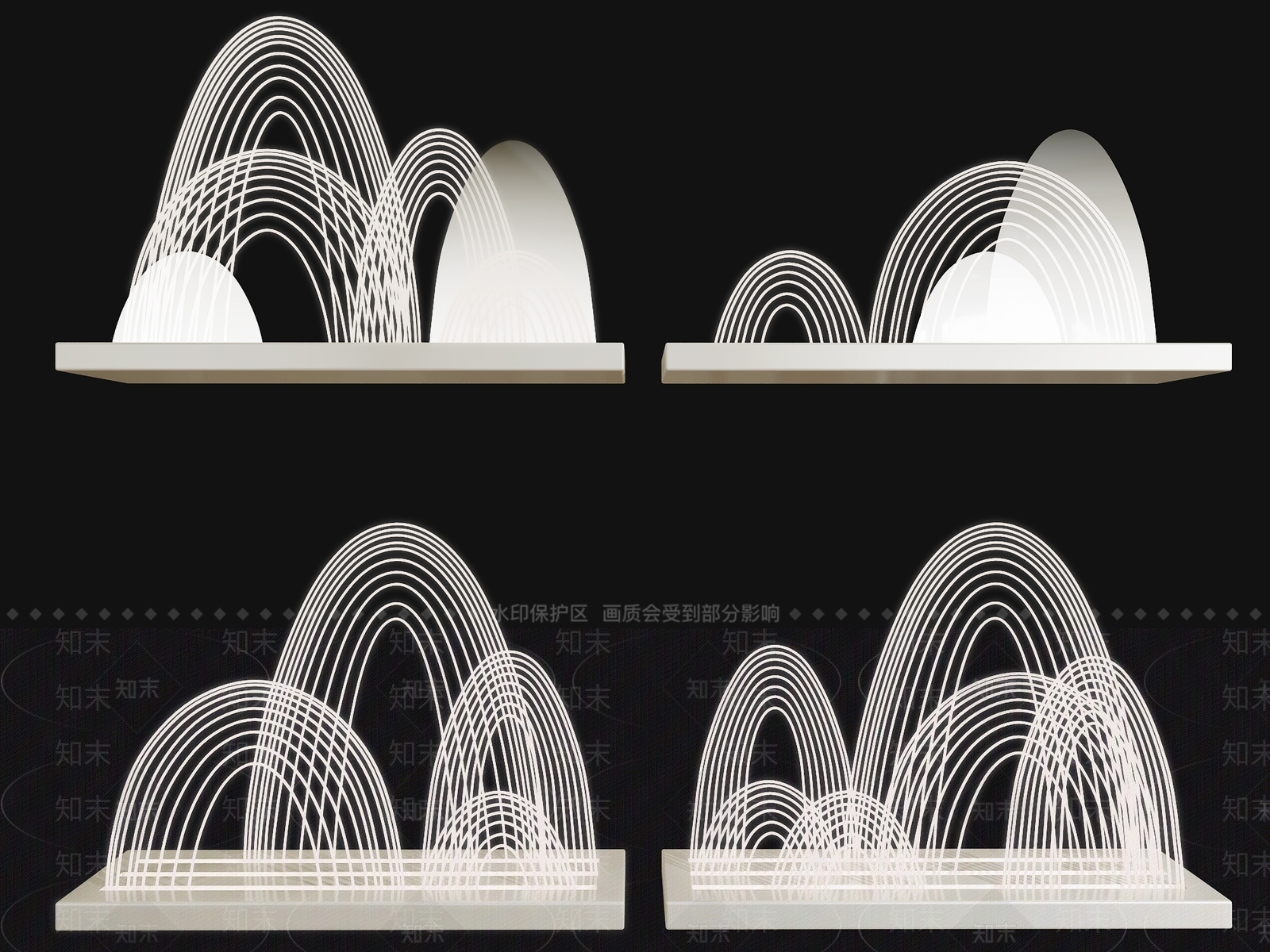 现代装饰灯3D模型下载【ID:1112593051】