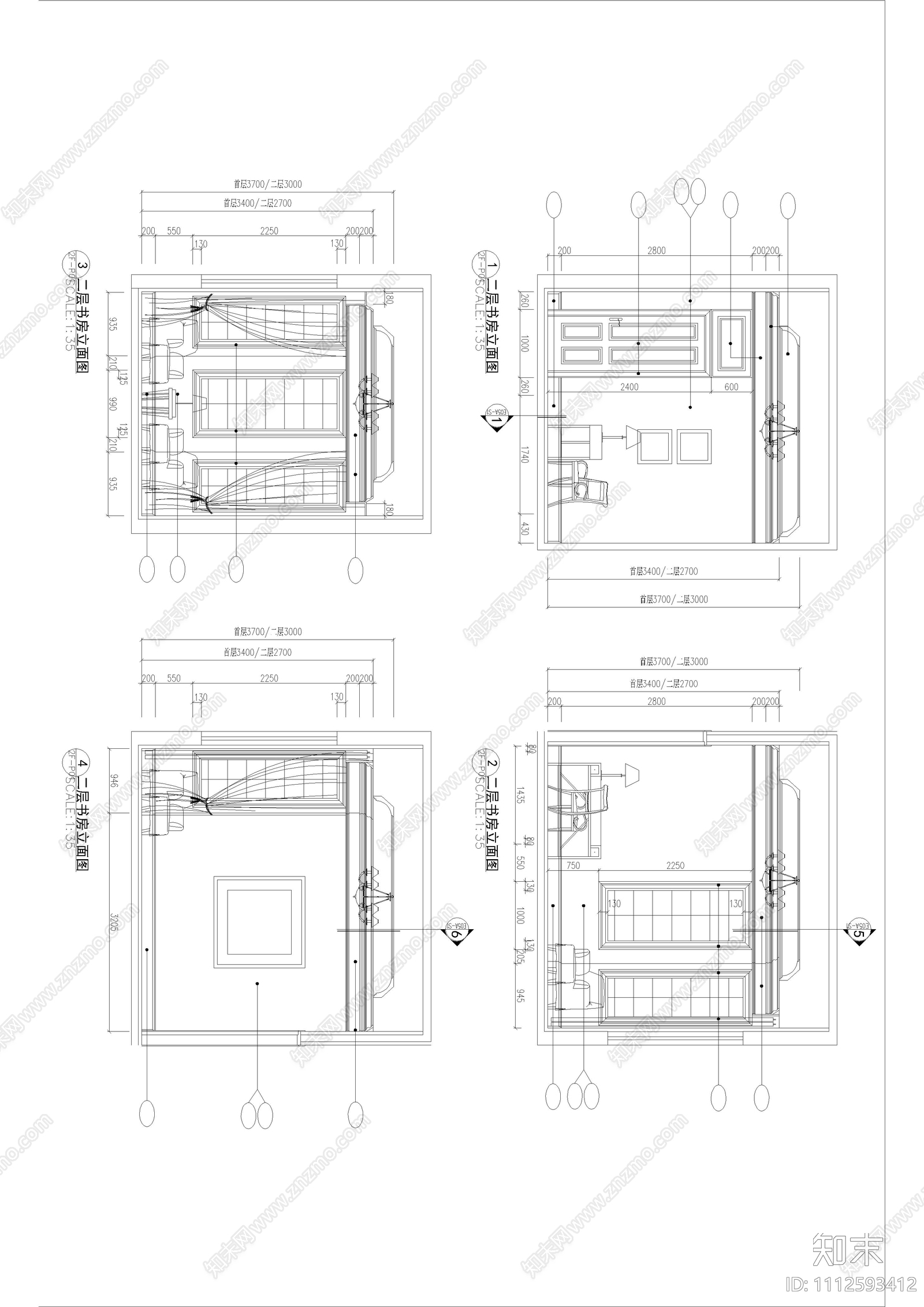 别墅家装施工图cad施工图下载【ID:1112593412】