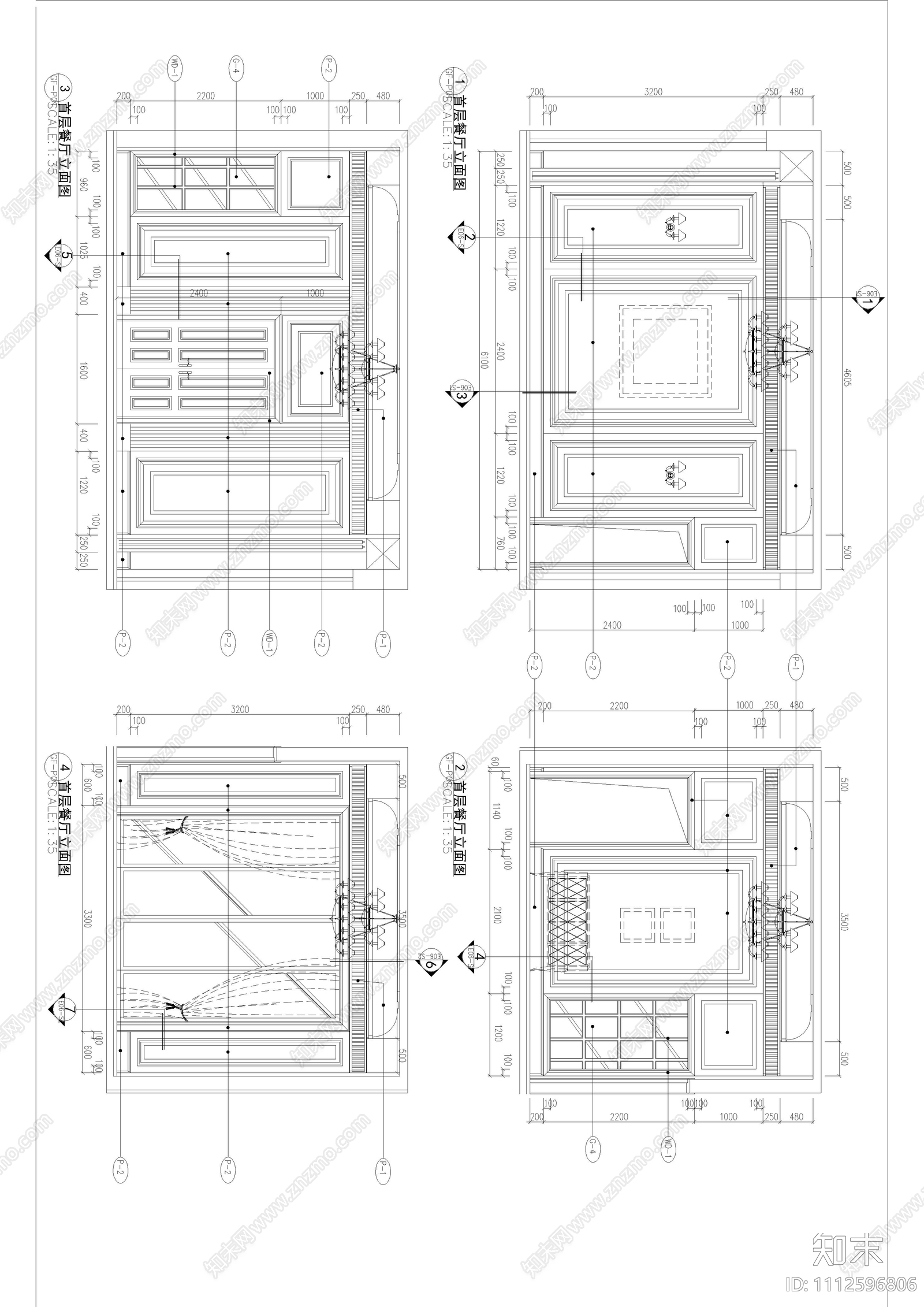 别墅家装施工图cad施工图下载【ID:1112596806】