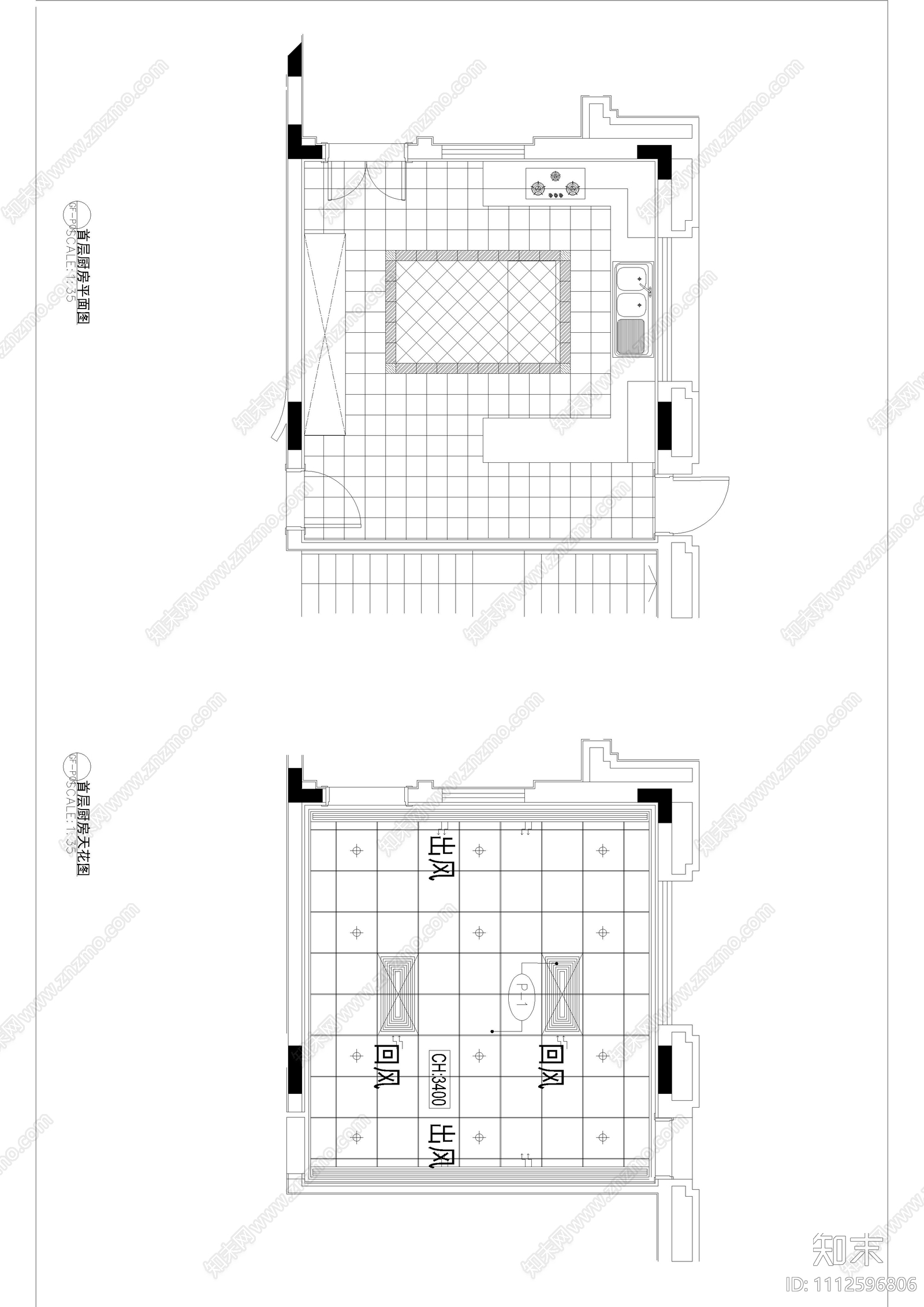 别墅家装施工图cad施工图下载【ID:1112596806】