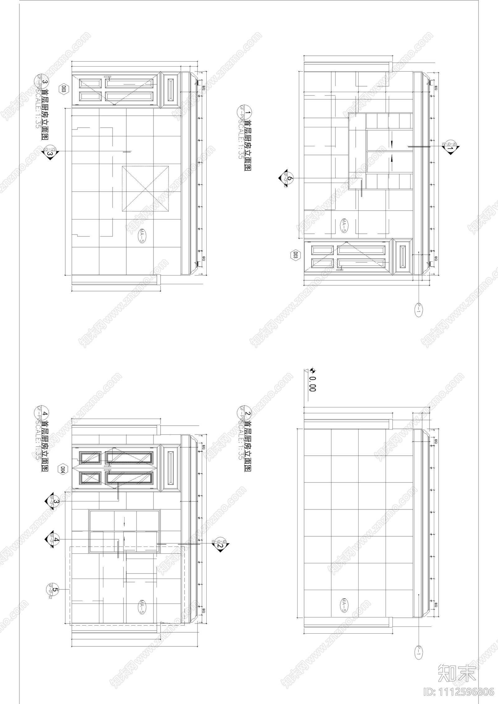 别墅家装施工图cad施工图下载【ID:1112596806】