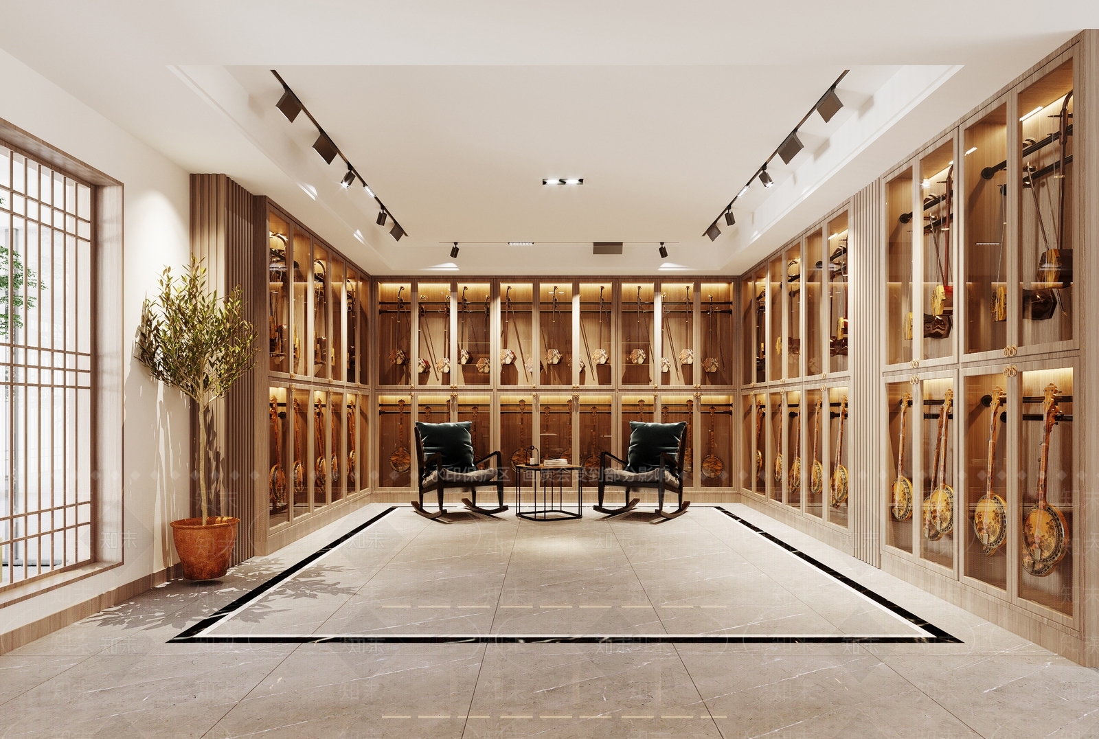 现代二胡店3D模型下载【ID:1112598782】