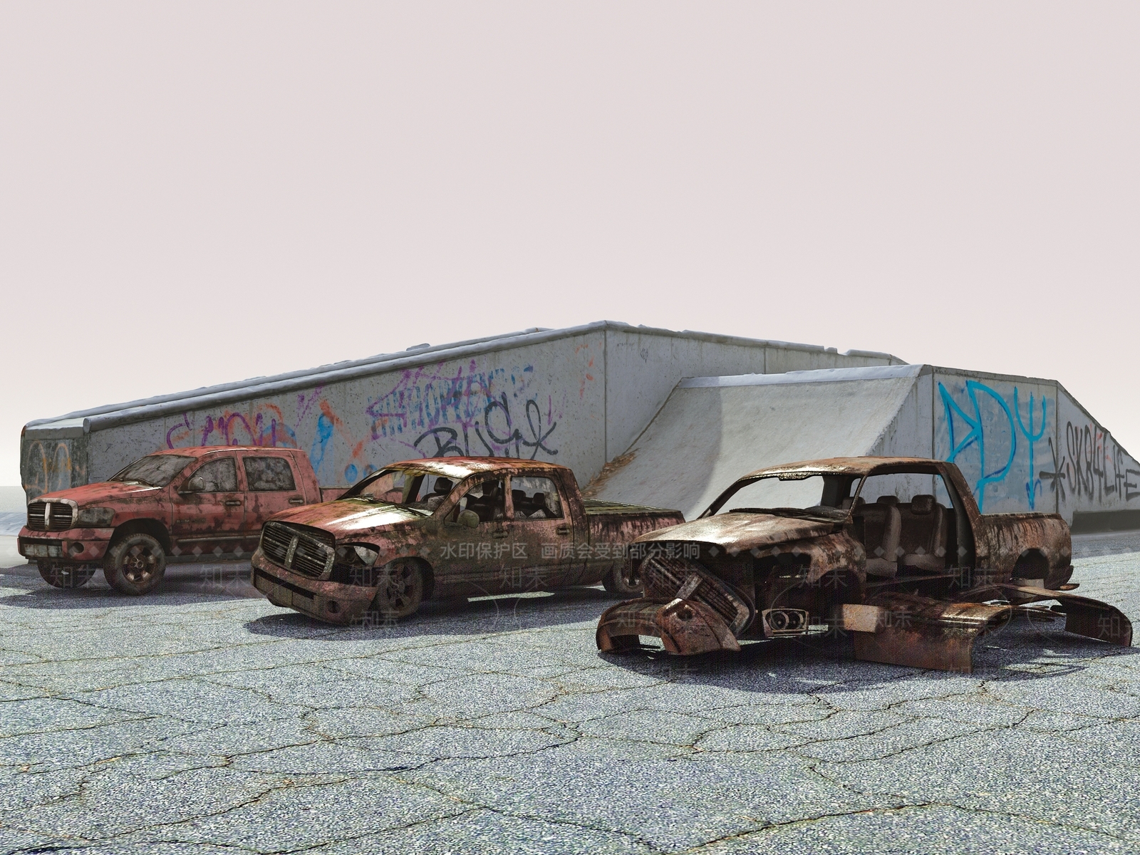 现代破旧汽车3D模型下载【ID:1112606926】