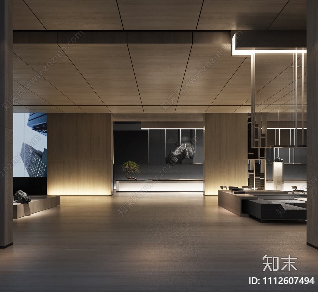 售楼部施工图cad施工图下载【ID:1112607494】