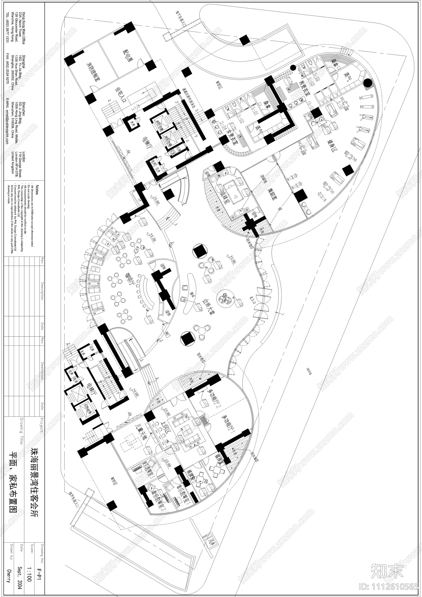 现代简约休闲会所施工图cad施工图下载【ID:1112610565】