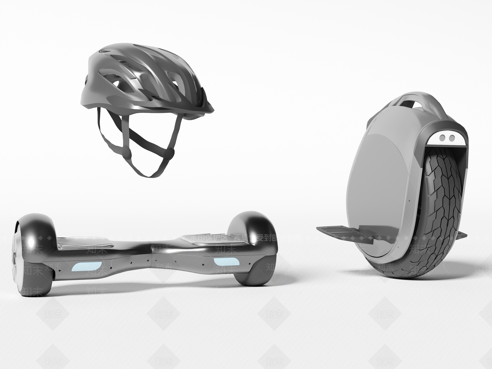 现代平衡车3D模型下载【ID:1112610873】