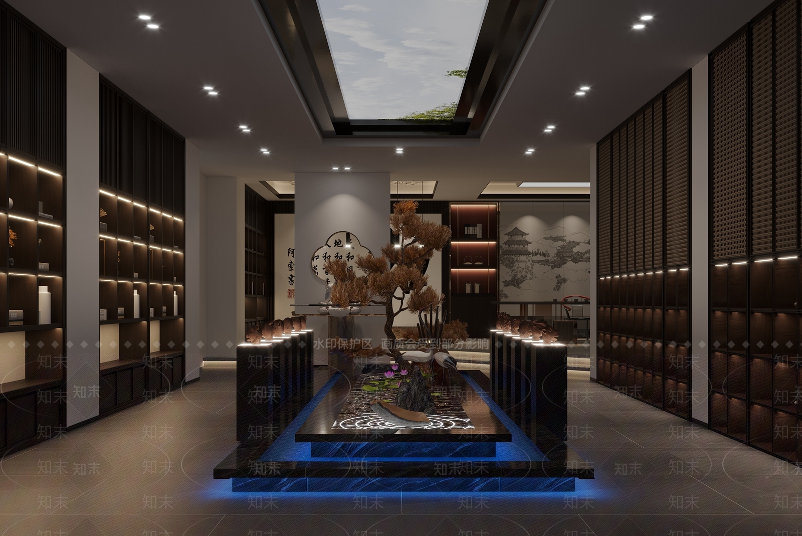 新中式茶楼3D模型下载【ID:1112618298】