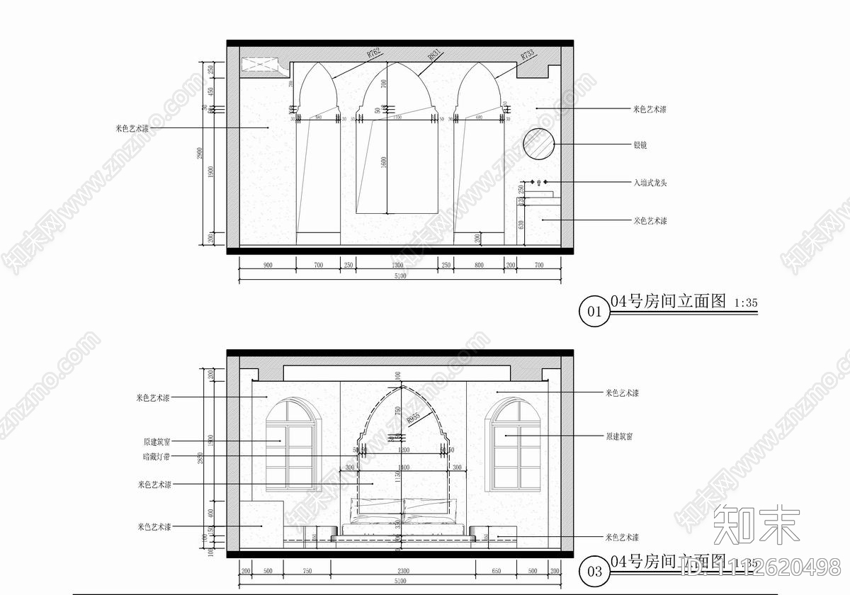 三套土耳其风格民宿客房CAD施工图cad施工图下载【ID:1112620498】