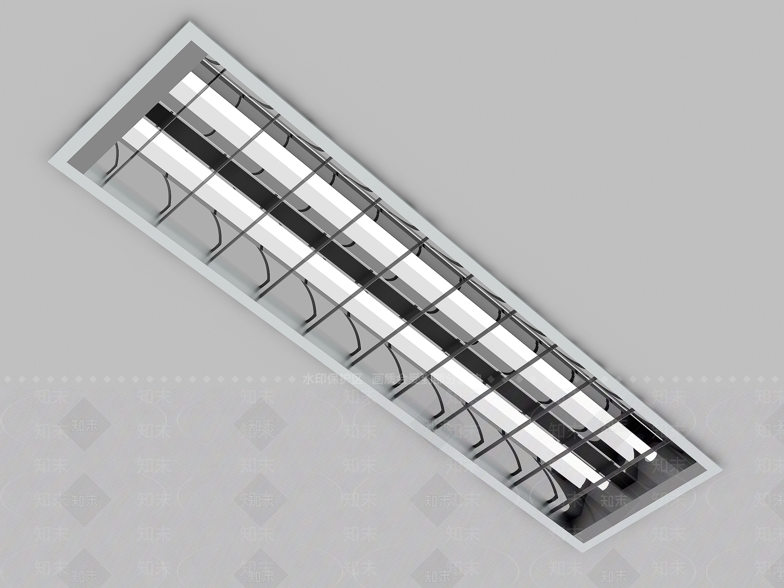现代风格格栅灯3D模型下载【ID:1112622153】