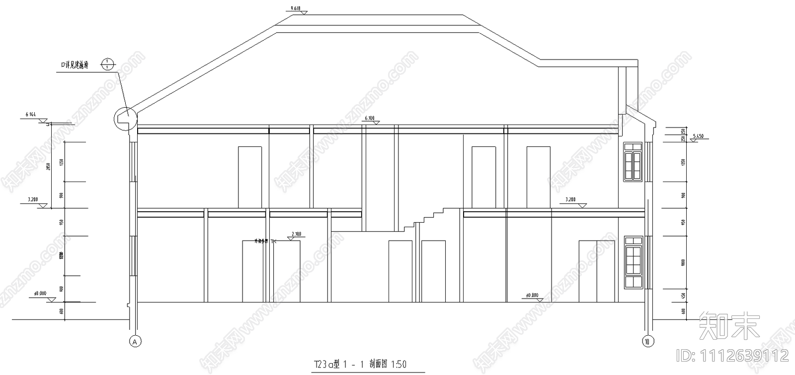 钢结构别墅建筑cad施工图下载【ID:1112639112】