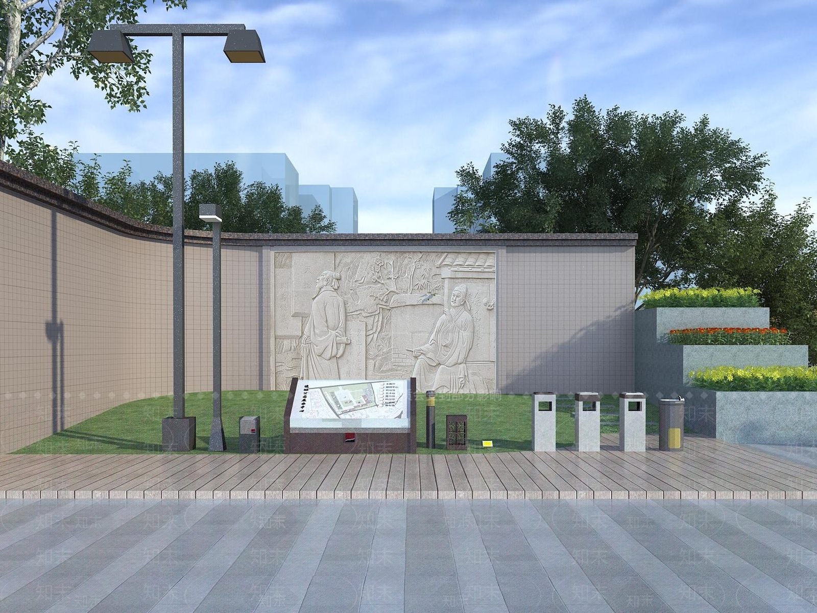 现代路灯3D模型下载【ID:1112639354】