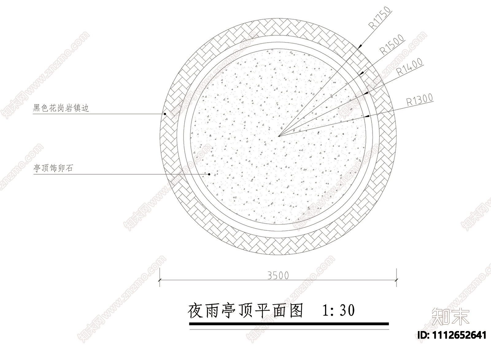 夜雨亭详图cad施工图下载【ID:1112652641】