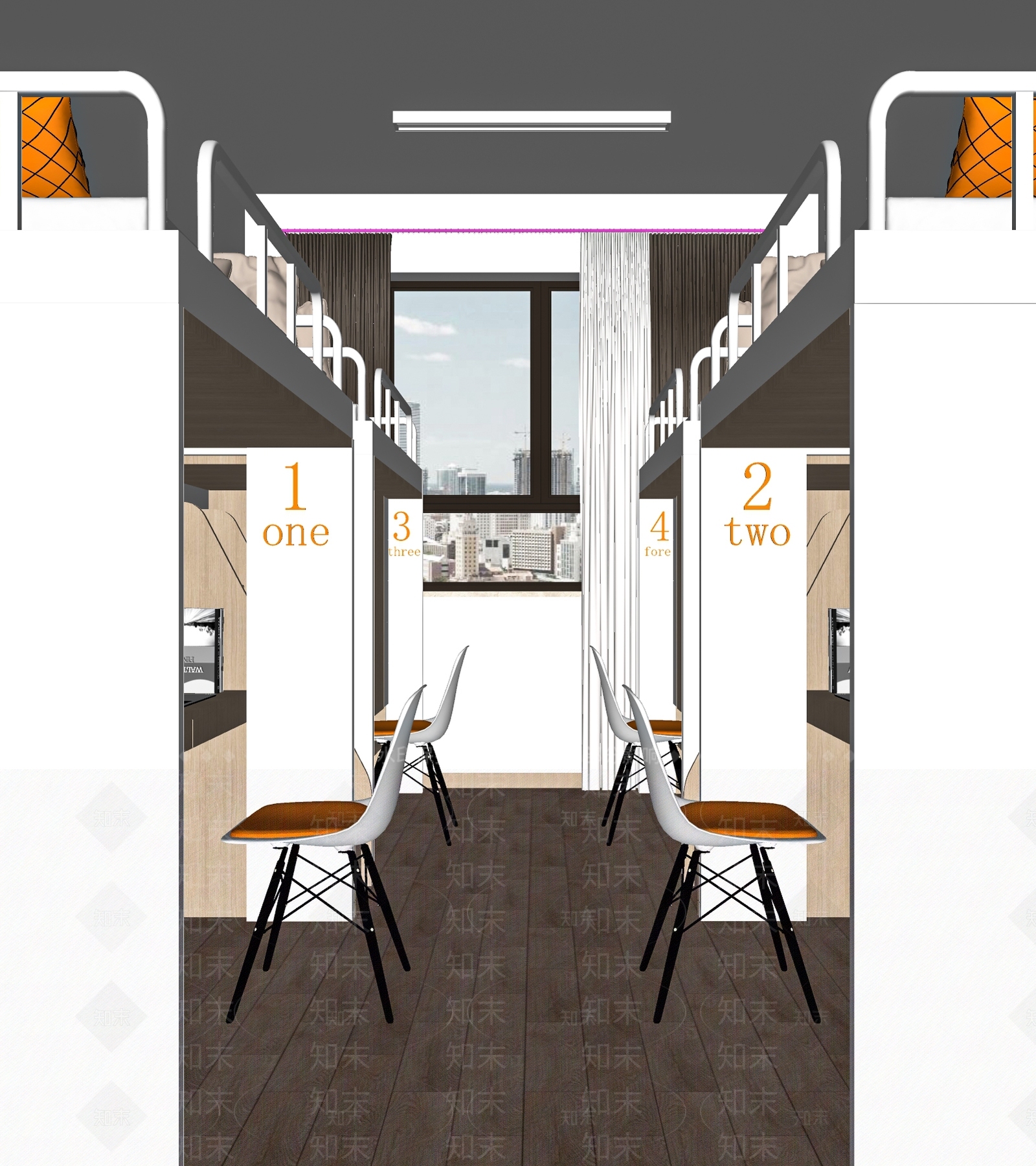 现代学校学生宿舍SU模型下载【ID:1112661301】