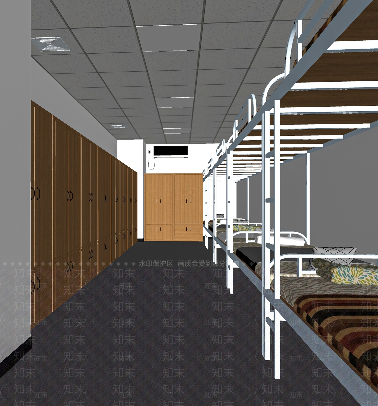 现代学校宿舍SU模型下载【ID:1112661248】