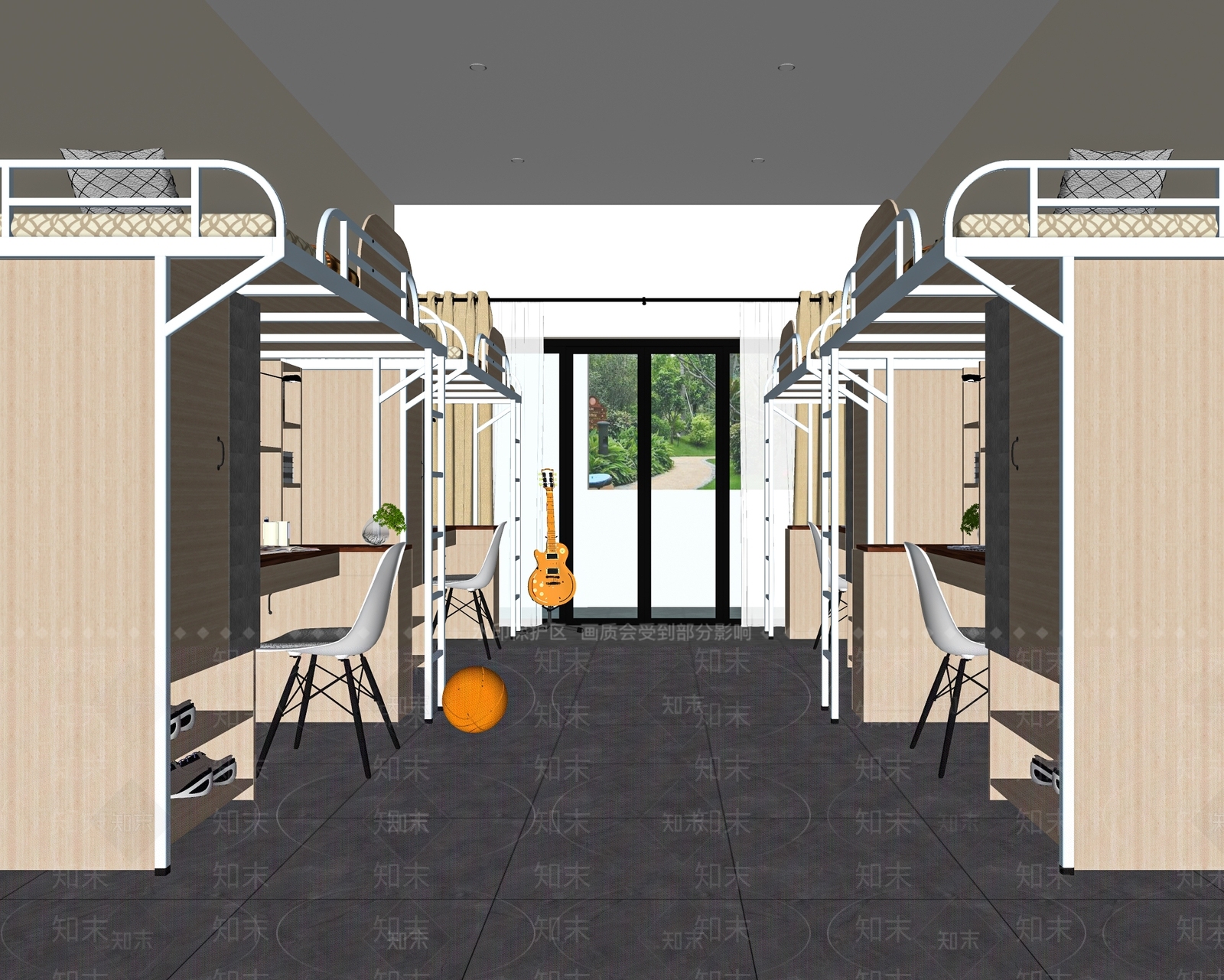 现代学校学生宿舍SU模型下载【ID:1112664440】