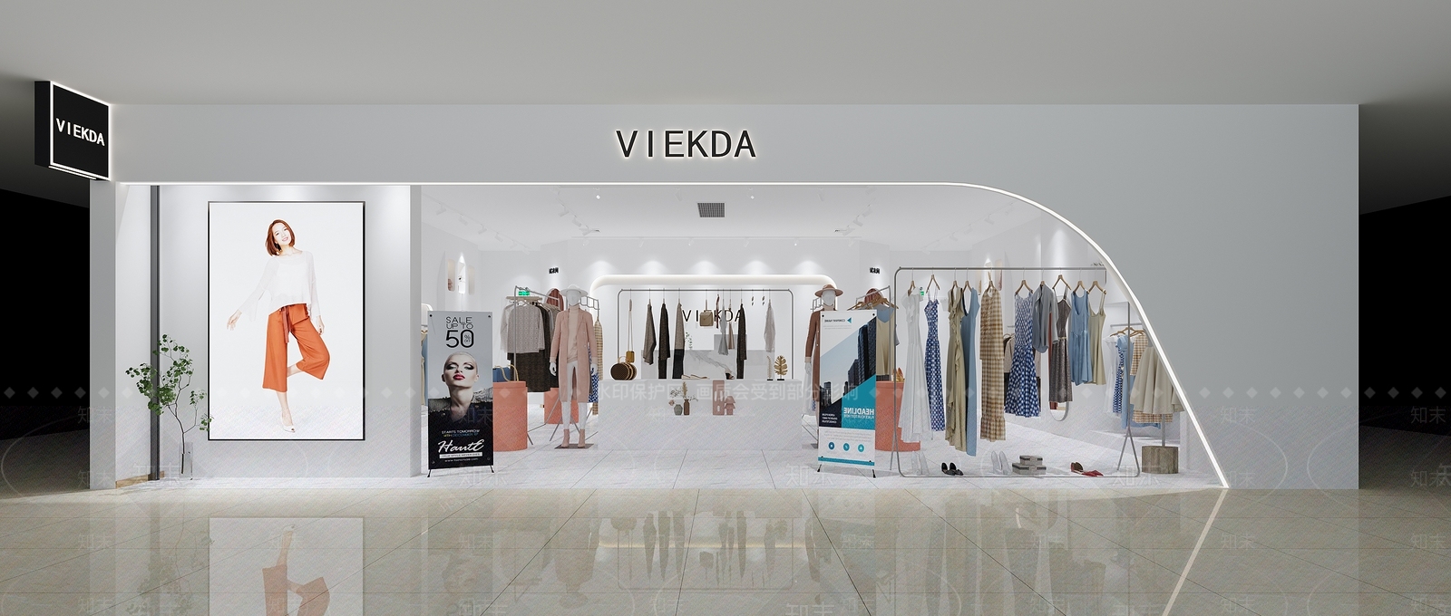 现代服装鞋店3D模型下载【ID:1112664659】