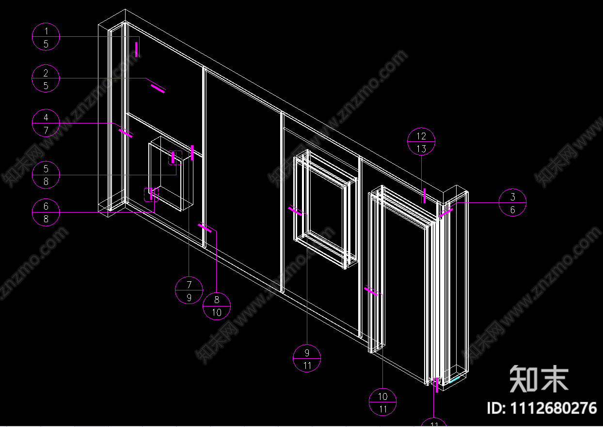 医疗空间墙面装饰板施工节点详图cad施工图下载【ID:1112680276】