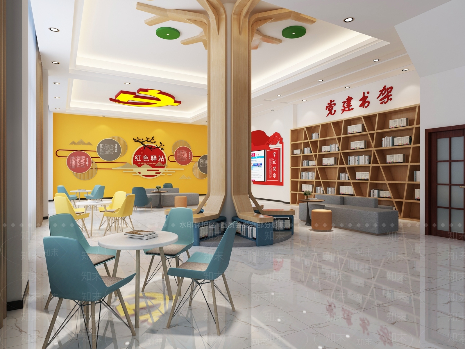 现代党建报告厅3D模型下载【ID:1112686329】