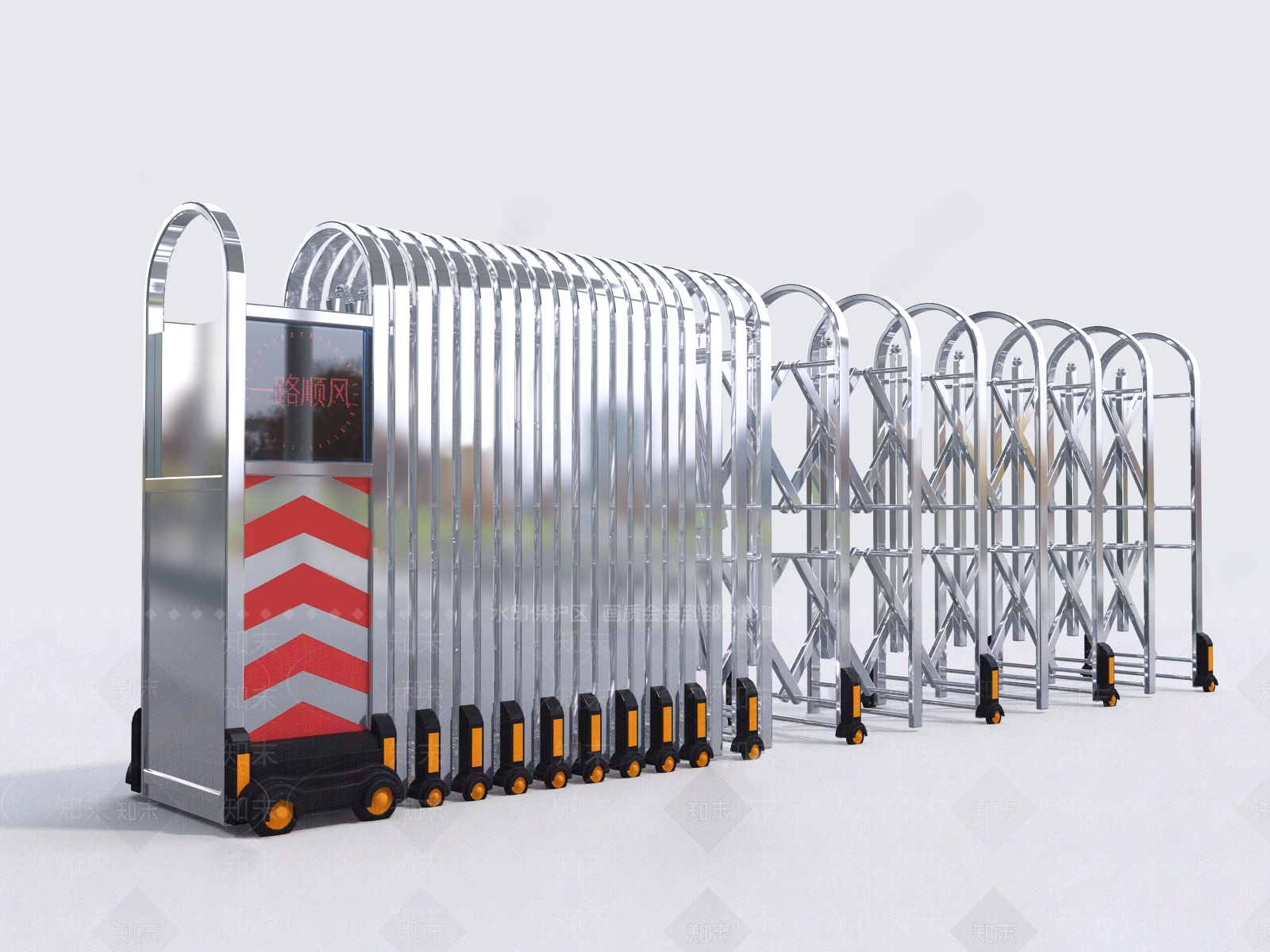 现代电动伸缩门SU模型下载【ID:1112686358】