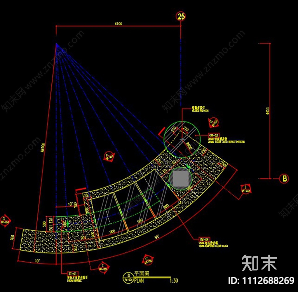 餐厅自助台节点cad施工图下载【ID:1112688269】