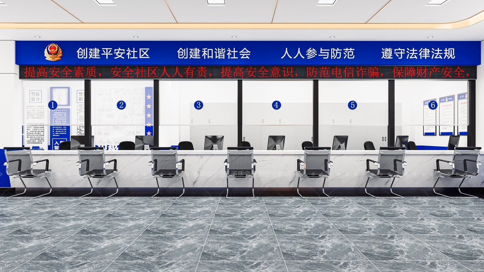 现代公共办事大厅SU模型下载【ID:1112707830】