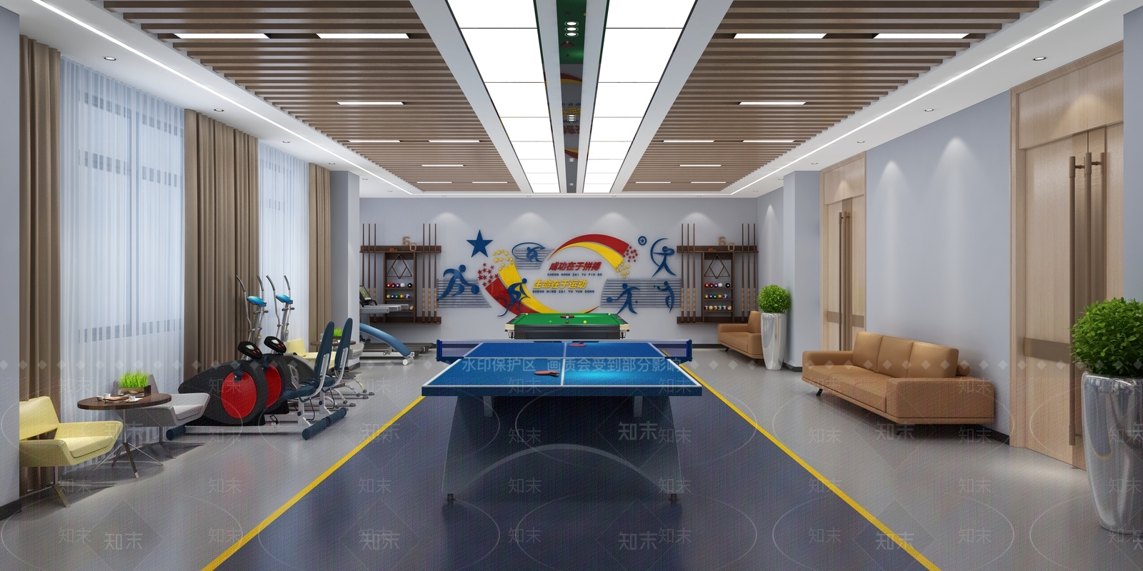 现代员工活动中心3D模型下载【ID:1112708334】