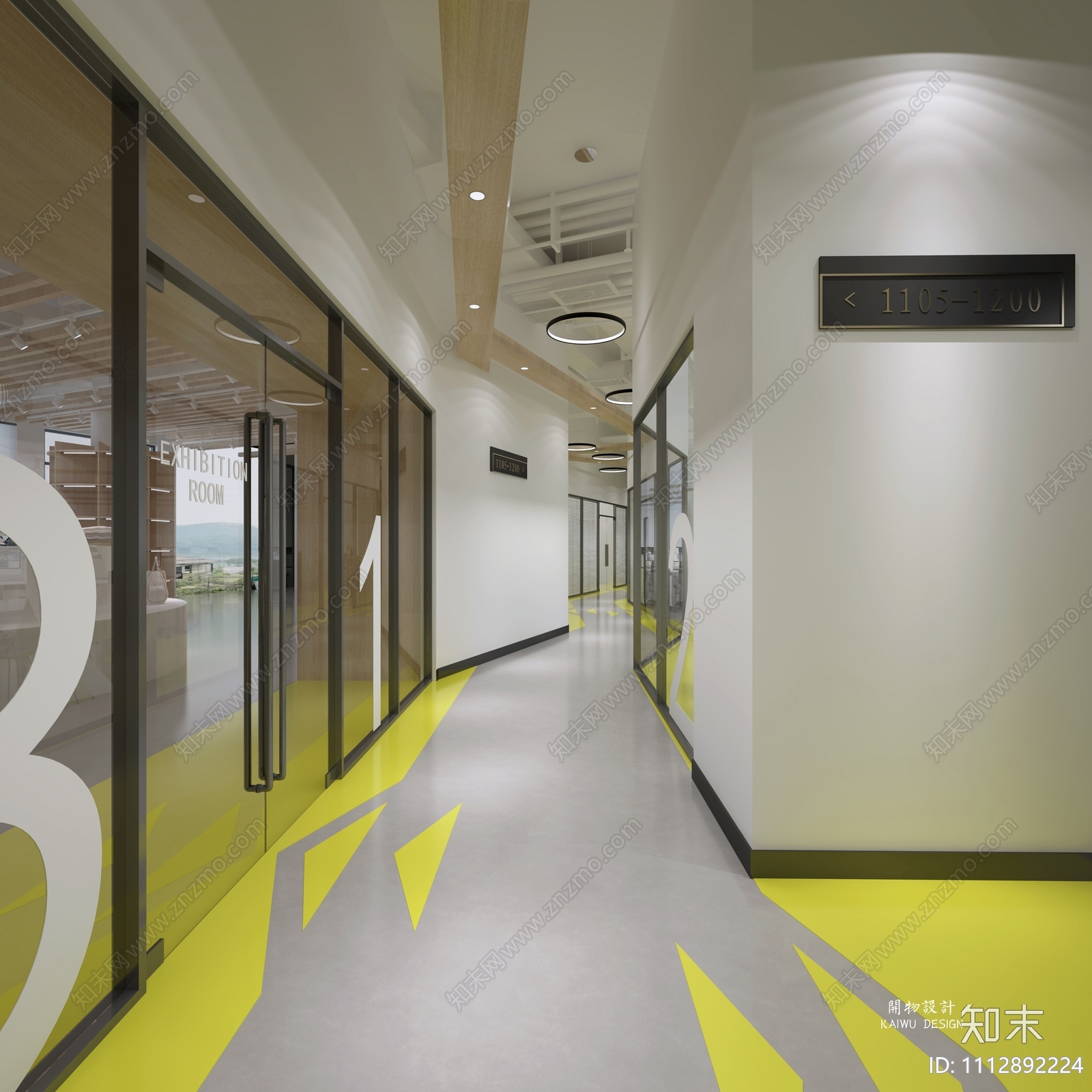 现代办公室施工图效果图cad施工图下载【ID:1112892224】