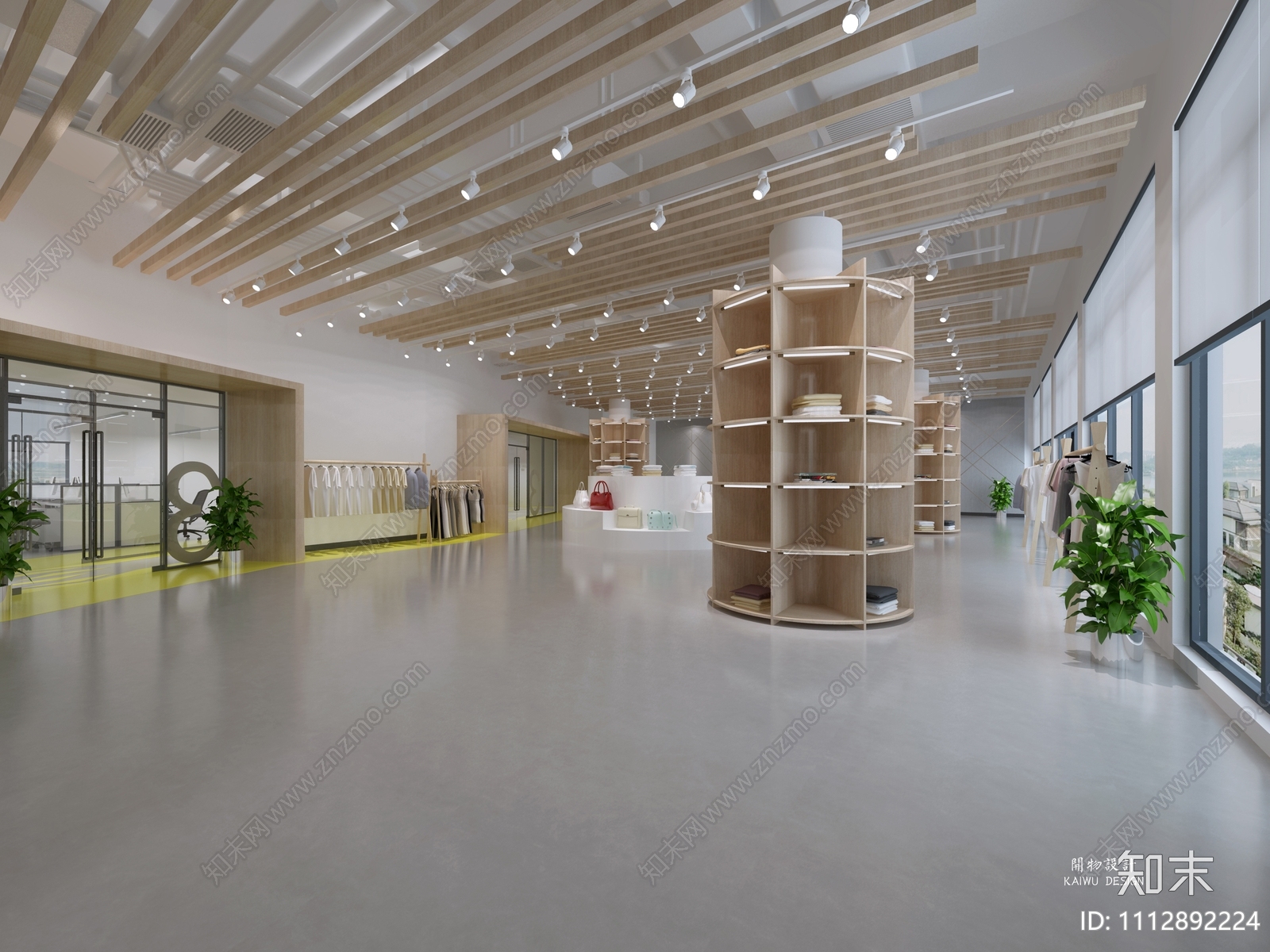 现代办公室施工图效果图cad施工图下载【ID:1112892224】
