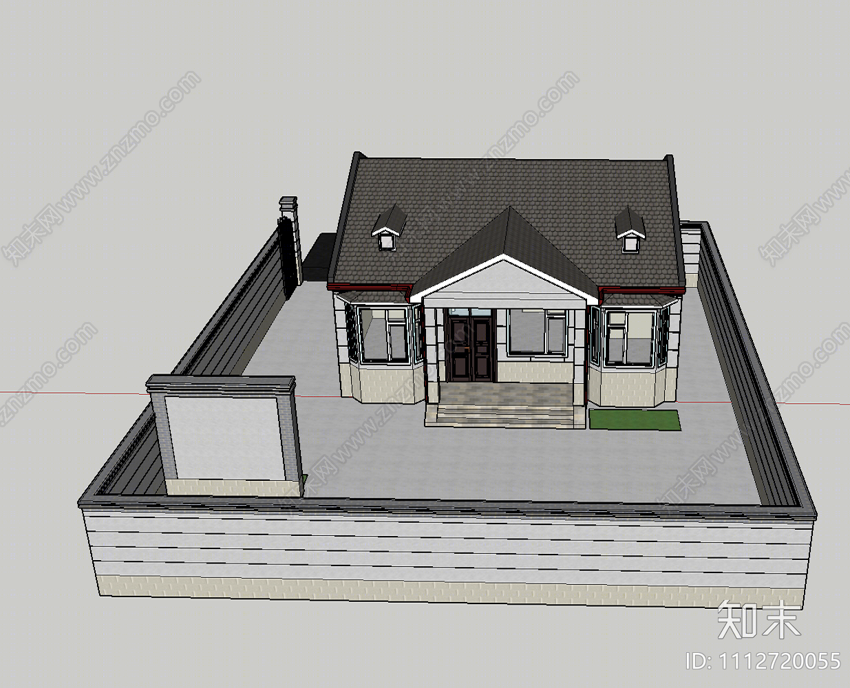 现代民居SU模型下载【ID:1112720055】