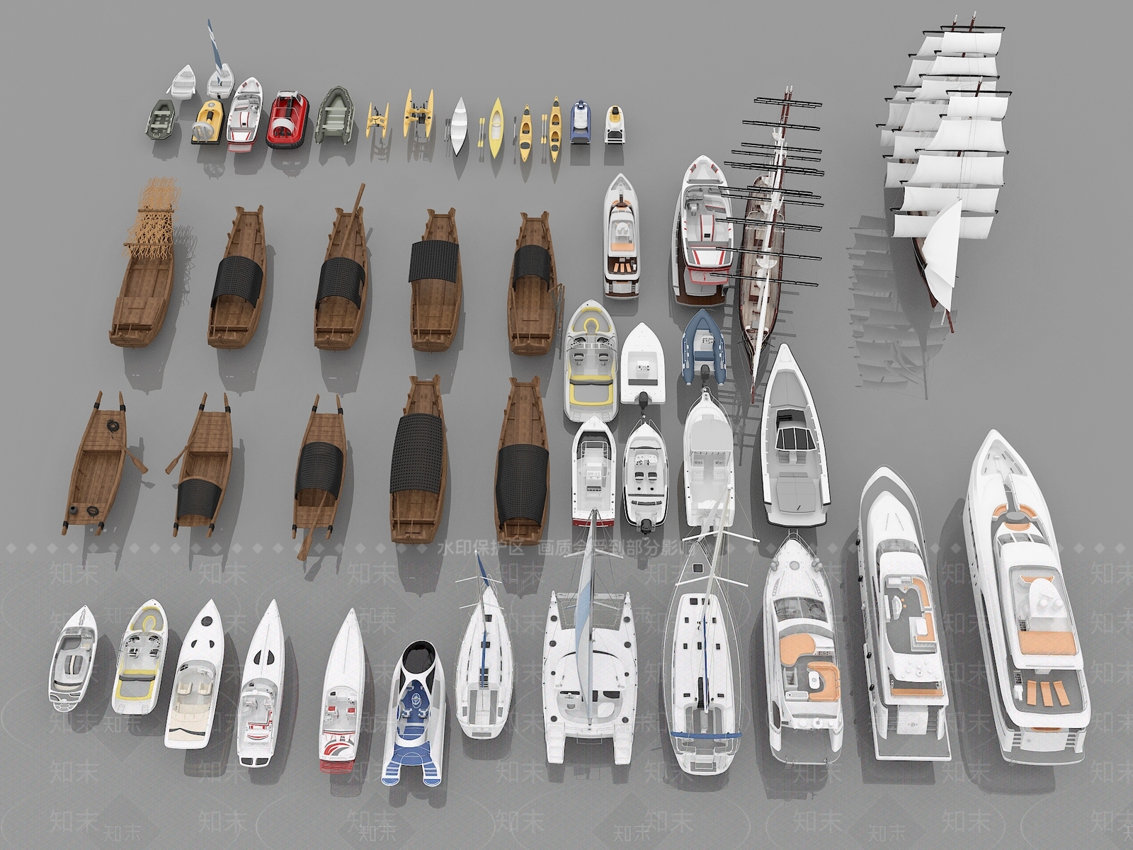 现代帆船3D模型下载【ID1112719262】_知末3d模型网