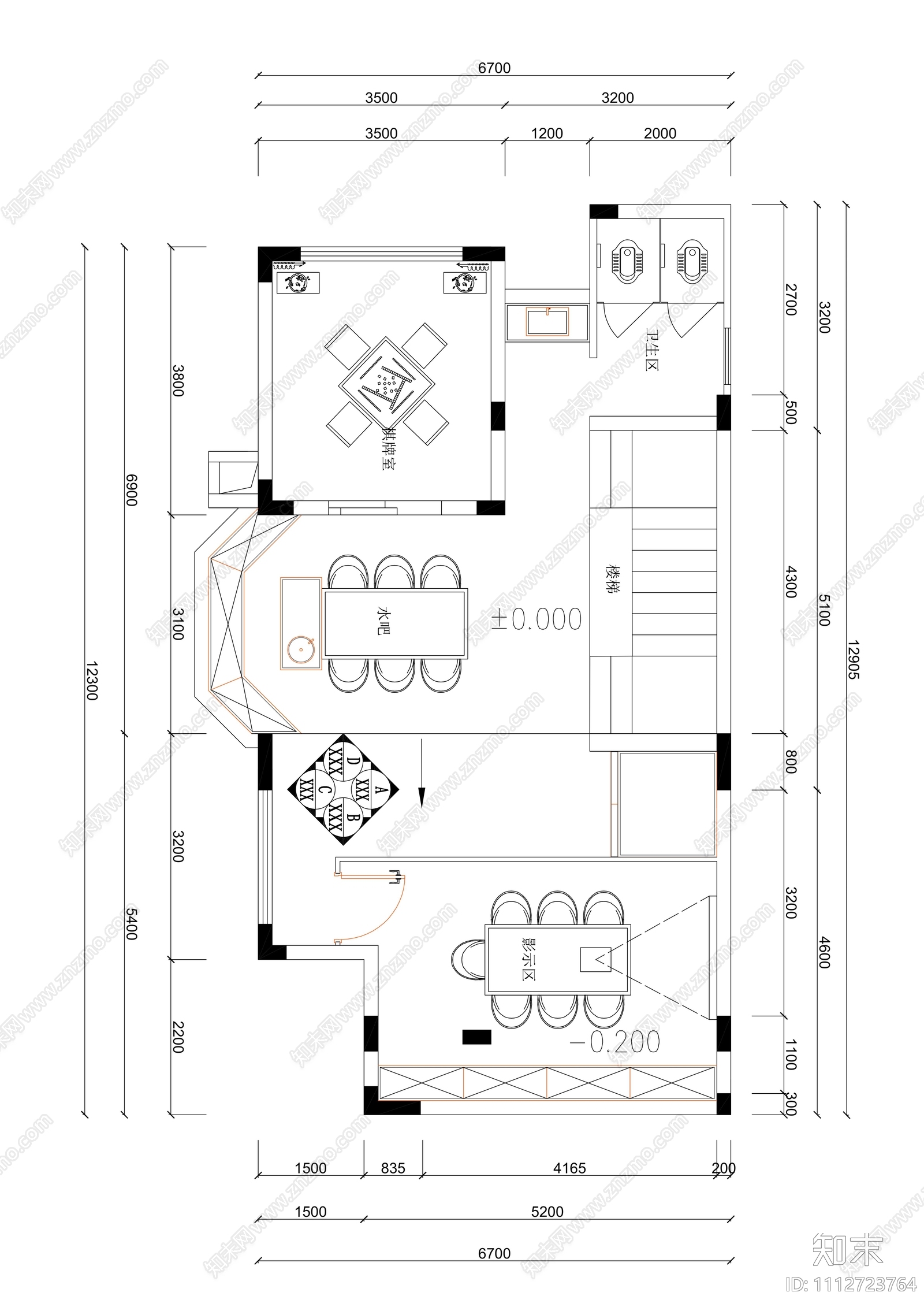 新中式独栋民宿空间设计cad施工图下载【ID:1112723764】