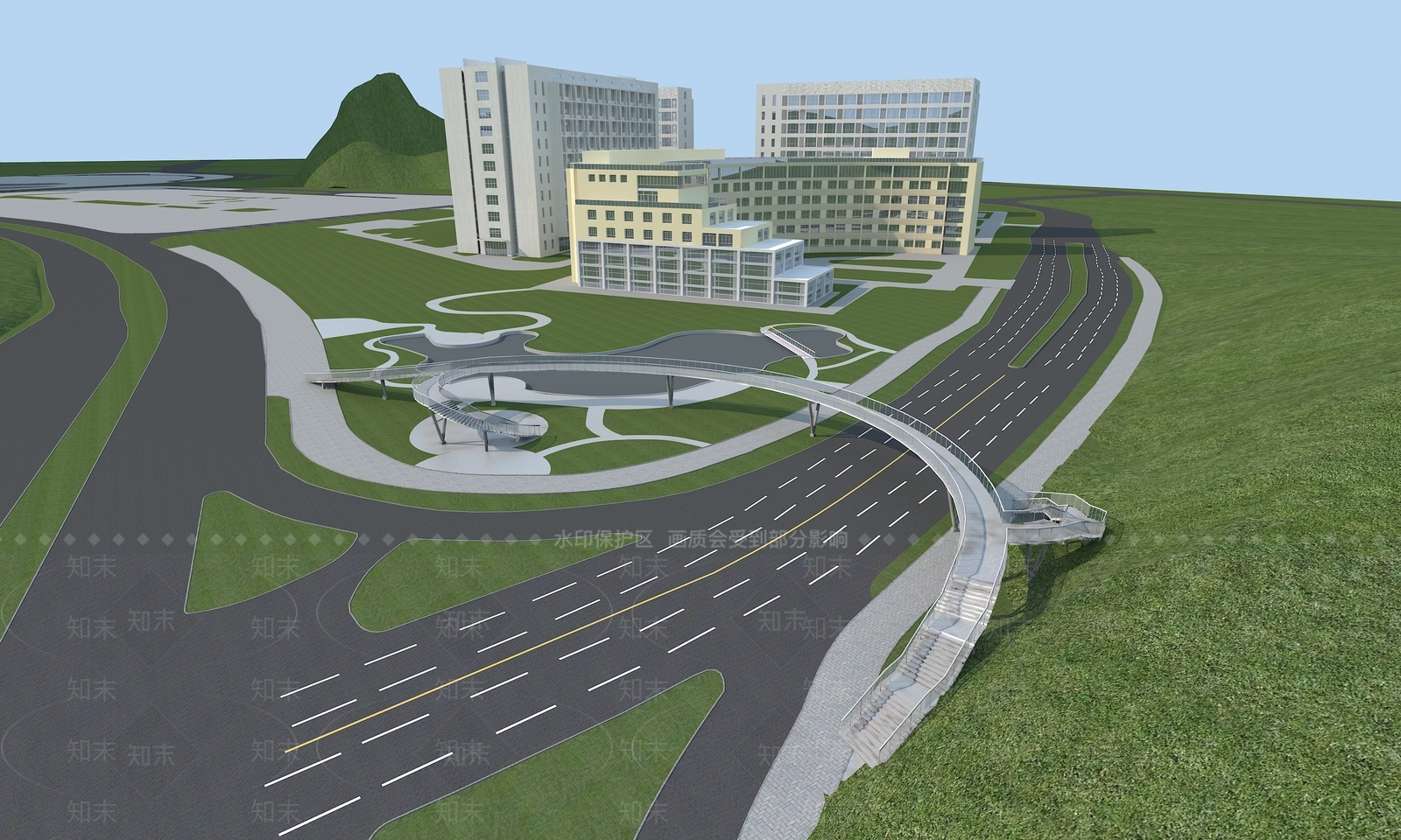现代桥3D模型下载【ID:1112725915】