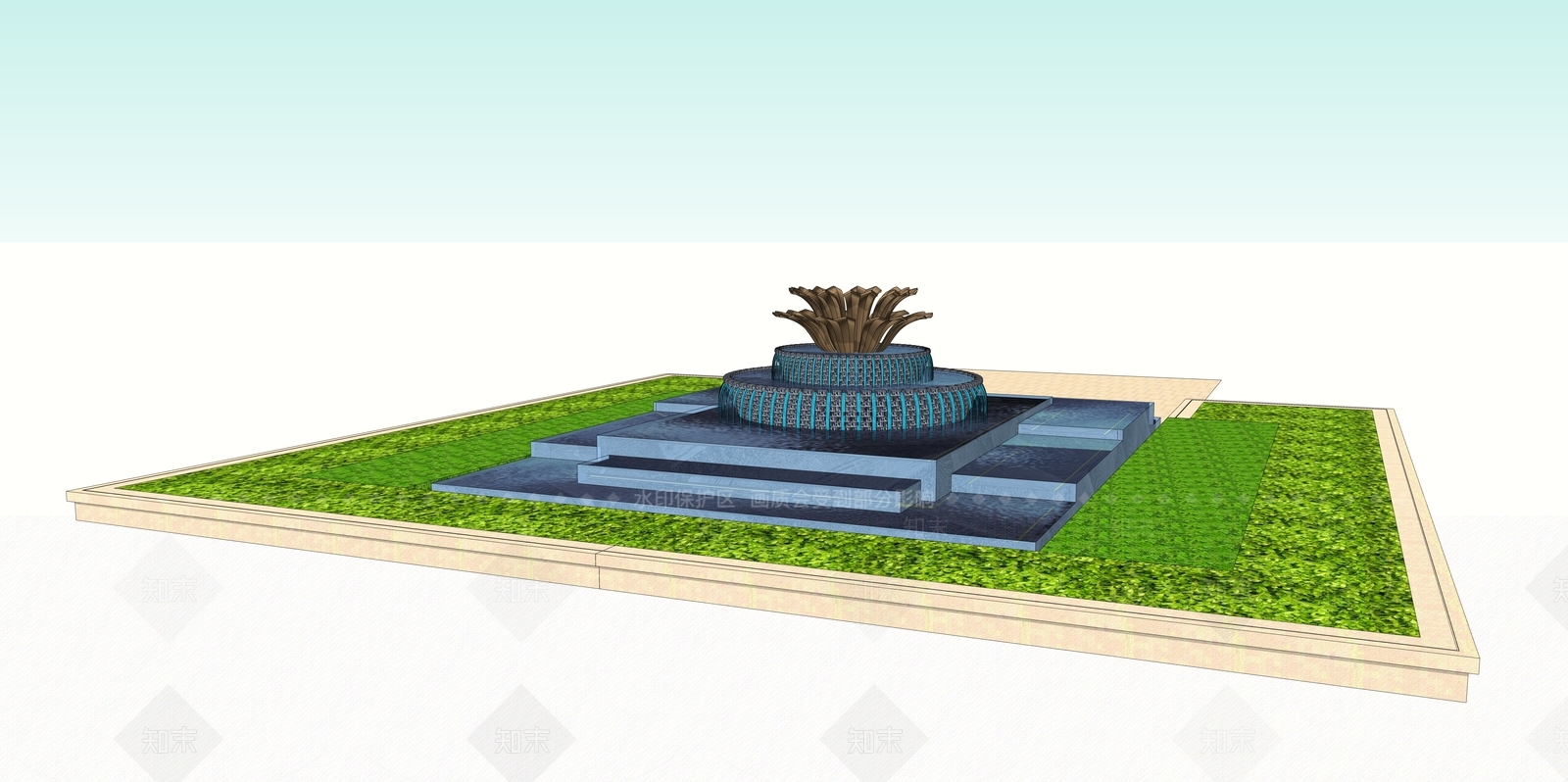 古典喷泉SU模型下载【ID:1112727738】
