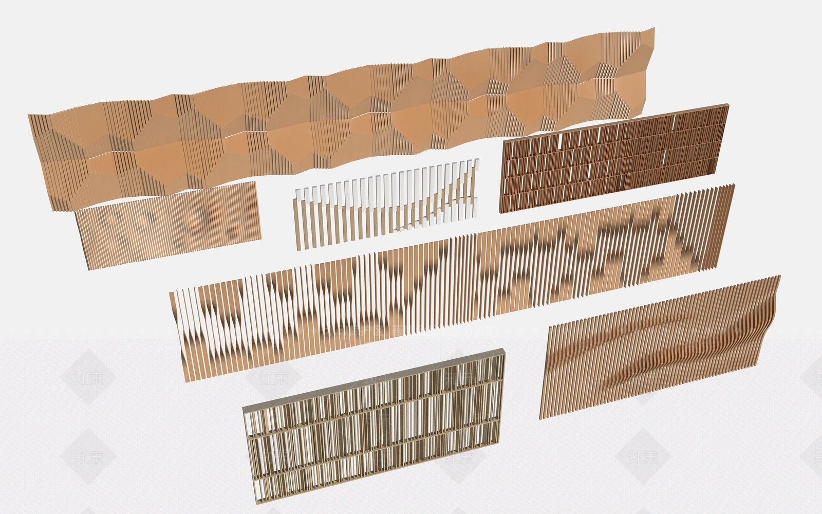 现代铁艺围墙3D模型下载【ID:1112732902】