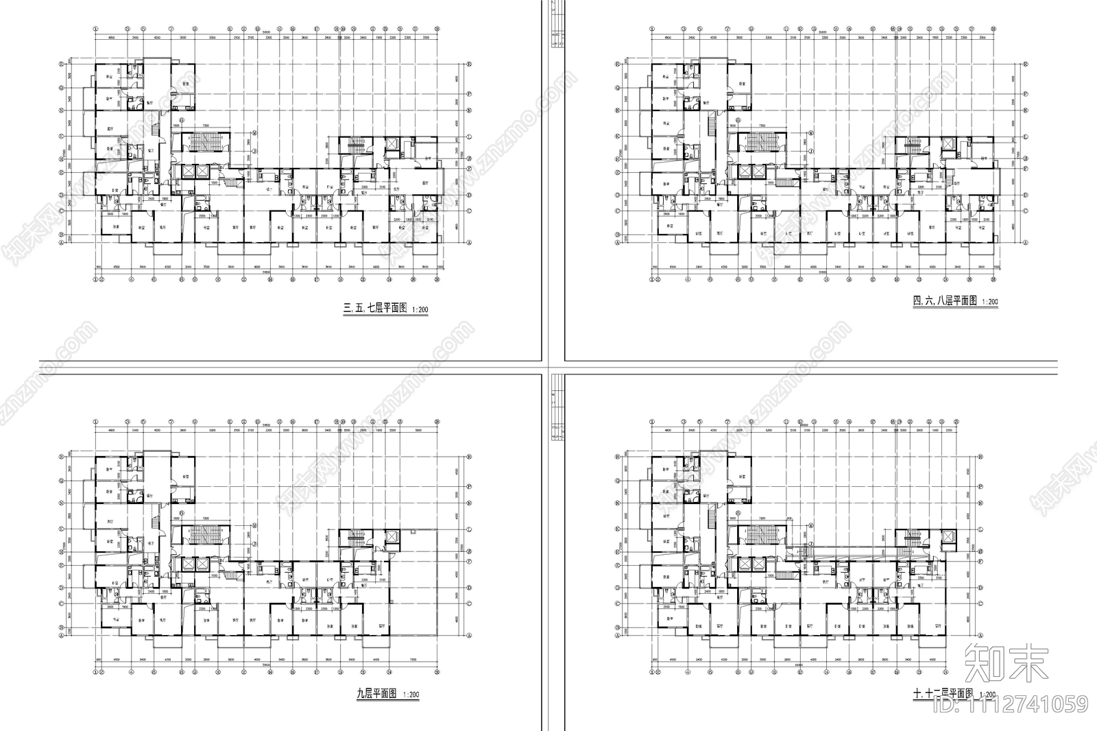 高层公寓设计方案施工图下载【ID:1112741059】
