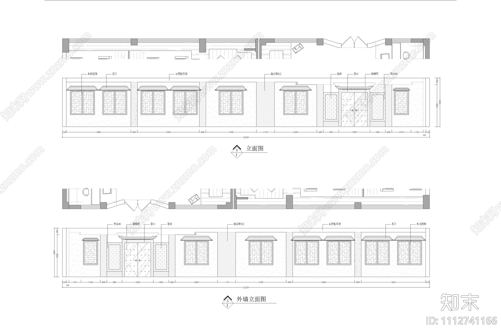 徽派风格售楼部装修图cad施工图下载【ID:1112741166】